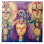 KRONEN AV SILIKONS vattenfärg Kakelplatta<br><div class="desc">Silikoner. Contemporary vattenfärgsmålning av Alessandro Lumini (c) 2025</div>