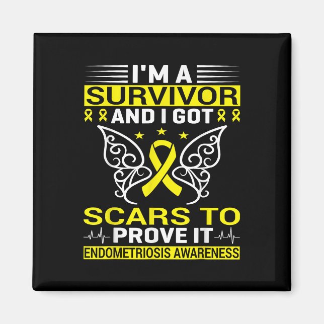 Kronic Sjukdom Endo Warrior Endometriosis Awarene Magnet (Framsidan)