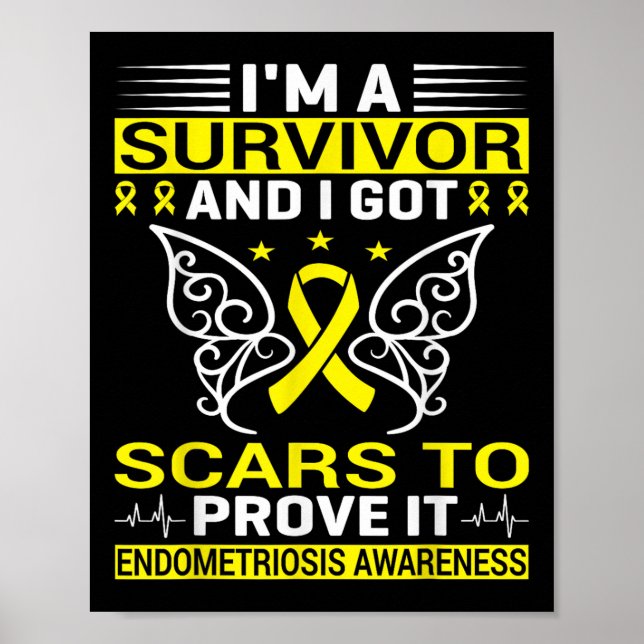 Kronic Sjukdom Endo Warrior Endometriosis Awarene Poster (Framsidan)