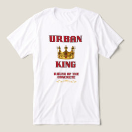 KRÖNING AV EN URBAN KONUNG MÄNS VITT & RÖTT T SHIRT