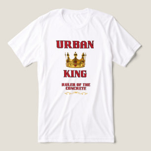 KRÖNING AV EN URBAN KONUNG MÄNS VITT & RÖTT T SHIRT