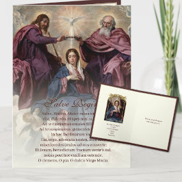 Kröning av jungfru Maria katolsk Salve Regina Kort
