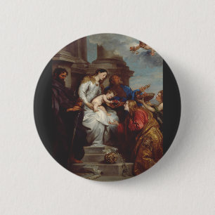 Kröningen av den heliga Rosalia av Anthony van Dyc Knapp