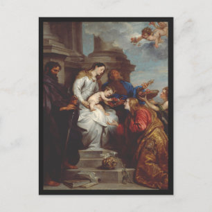 Kröningen av Sankt Rosalia av Anthony van Dyck Inbjudan Vykort