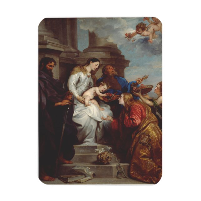 Kröningen av Sankt Rosalia av Anthony van Dyck Magnet (Vertikal)