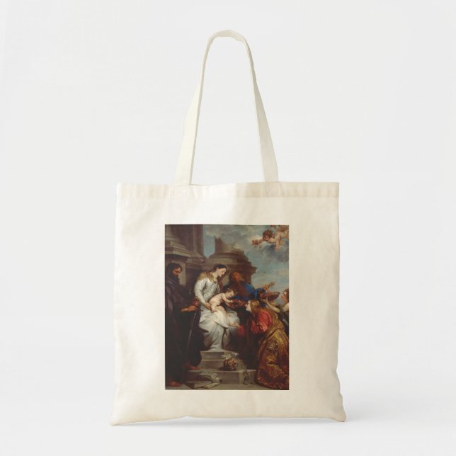 Kröningen av Sankt Rosalia av Anthony van Dyck Tygkasse (Framsidan)