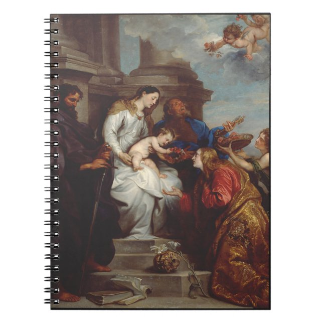 Kröningen av Sankta Rosalia av Anthony van Dyck Anteckningsbok (Framsidan)