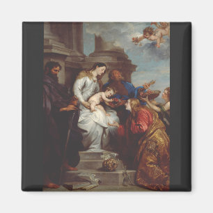 Kröningen av Sankta Rosalia av Anthony van Dyck Magnet