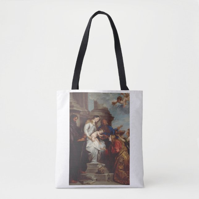 Kröningen av Sankta Rosalia av Anthony van Dyck Tygkasse (Framsida)