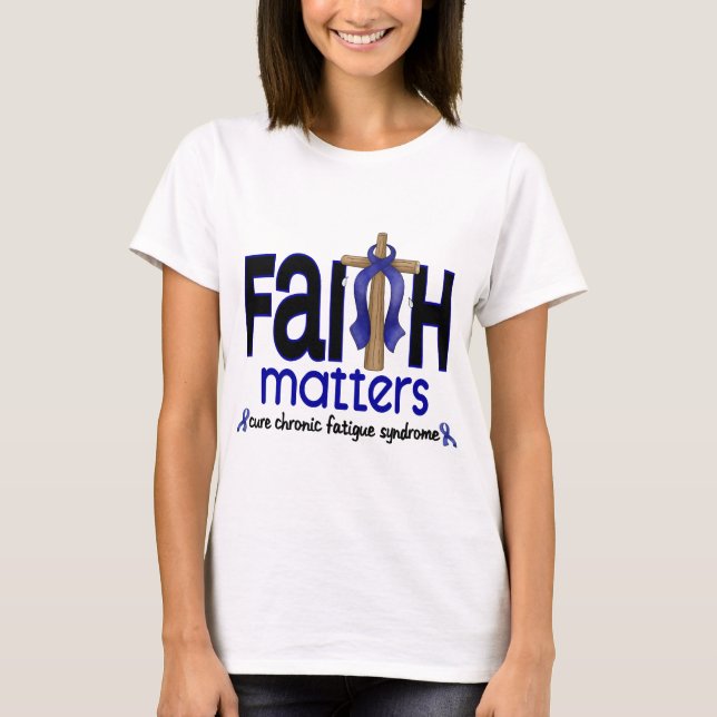Kronisk CFS tröttar ut syndromtromaterier T Shirt (Framsida)