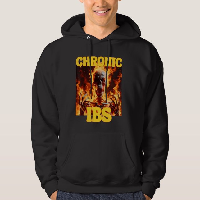 Kronisk IBS-brinnande Cringe-hårdhudeleton-membran Hoodie (Framsida)