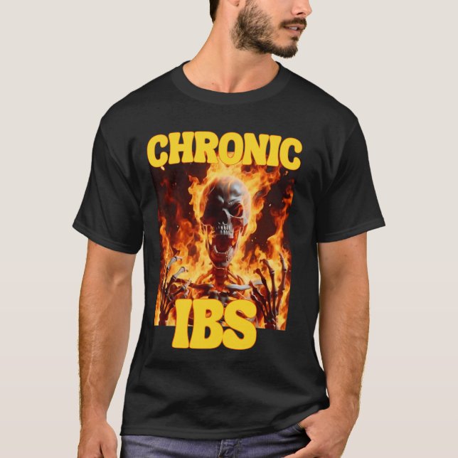 Kronisk IBS-brinnande Cringe-hårdhudeleton-membran T Shirt (Framsida)