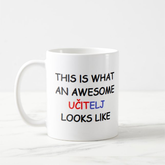 kronisk lärare ucitelj, fantastisk kaffe mugg (Vänster)