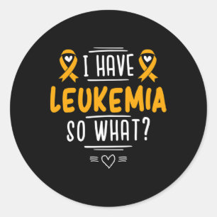 Kronisk leukemi Tee - Leukemi Awareness Runt Klistermärke