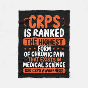 Kronisk smärta Orange Ribbon Rsd Crps Fleecefilt