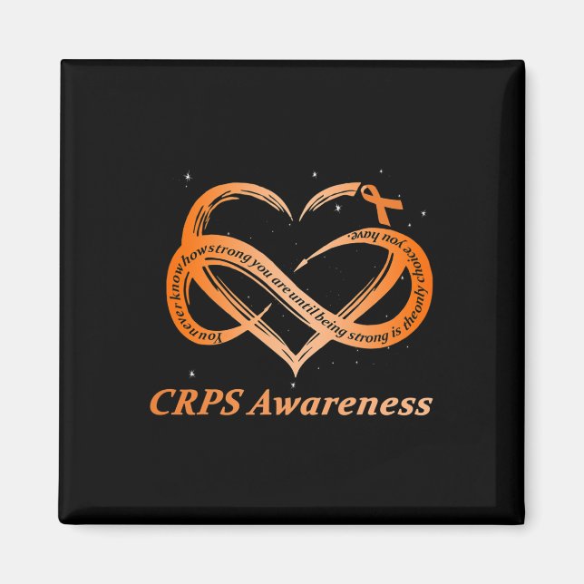 Kronisk smärta Orange Ribbon Rsd Crps Magnet (Framsidan)