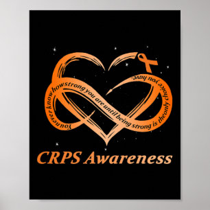 Kronisk smärta Orange Ribbon Rsd Crps Poster