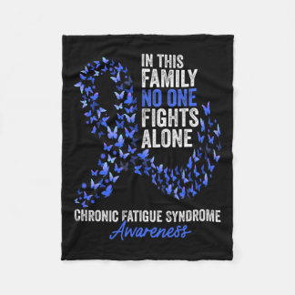 Kronisk trötthet Syndrome Awareness Month Blue Rib Fleecefilt