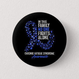 Kronisk trötthet Syndrome Awareness Month Blue Rib Knapp
