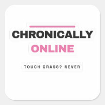 Kroniskt Online Roligt Internet Klistermärke