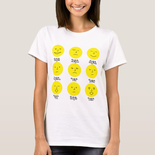 Kroniskt smärta den Emoji T-tröja: Gult T Shirt (Framsida)