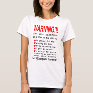Kroniskt trötta ut syndromkvinna utslagsplats t shirt