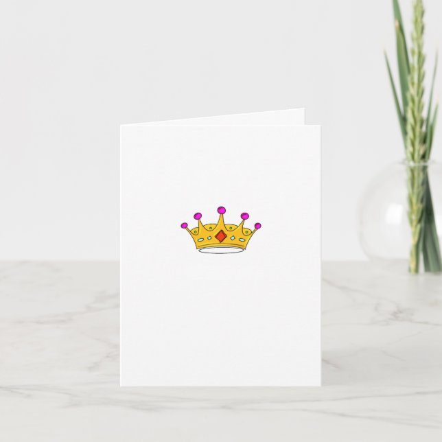 Kronkort, prins eller prinsessa, sött kort (Framsida)