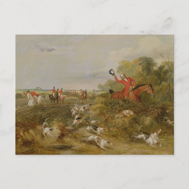 Kronkroning på hundar, Bachelor's Hall, 1836 (olja Vykort (Framsida)
