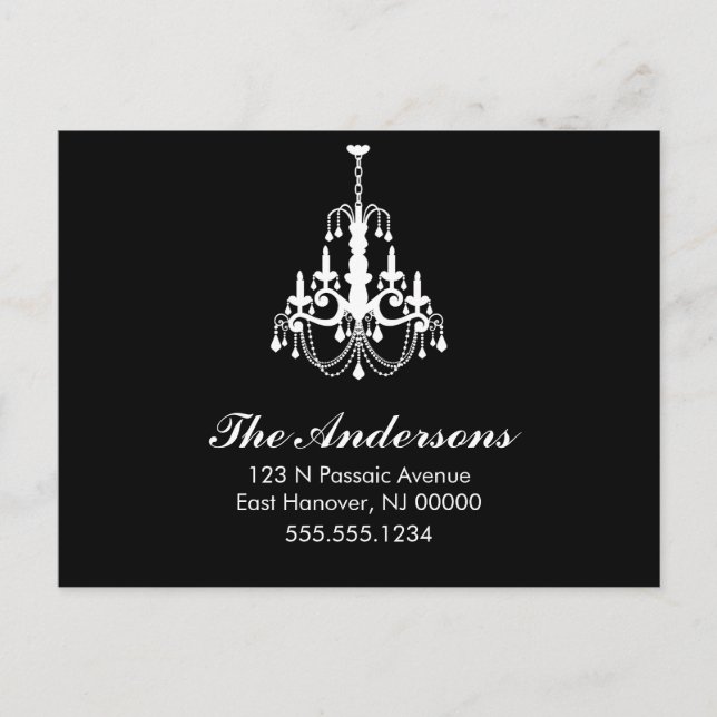 Kronljus flyttningsmeddelanden meddelande vykort (Framsida)