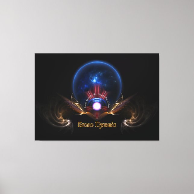 Krono Dynamic Fantasy Fractal Art av Xzendor 7 Canvastryck (Framsida)