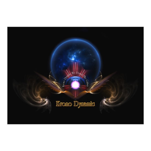 Krono Dynamic Fantasy Fractal Art av Xzendor 7 Fototryck (Framsidan)