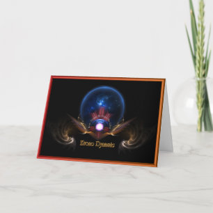 Krono Dynamic Fractal Art Greeting Card Kort
