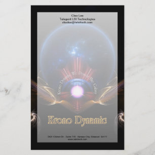 Krono Dynamic Fractal Art Stationery Brevpapper