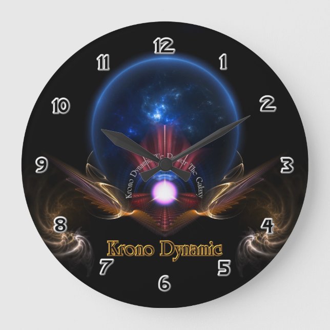 Krono Dynamic Fractal Art Wall Clock Stor Klocka (Framsida)