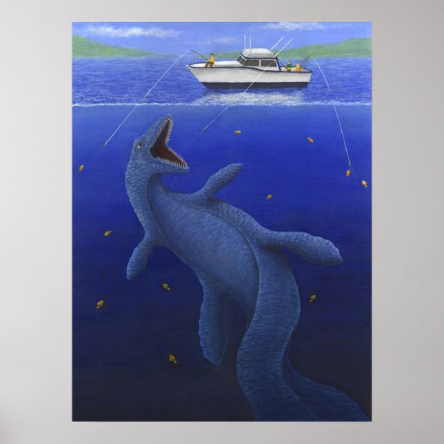 Kronosaurus Interrupts a Fishing Trip Poster (Framsidan)