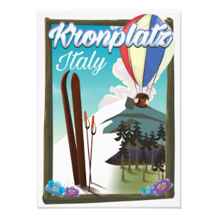 Kronplatz Italien-skidreseaffisch Fototryck