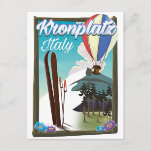 Kronplatz Italien-skidreseaffisch Vykort