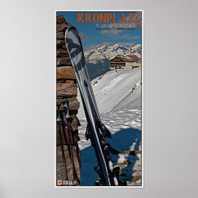 Kronplatz - Skis på Kairn Poster (Framsidan)
