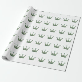 Kronprins Prinsessor Prins Mintgrön Vit Presentpapper