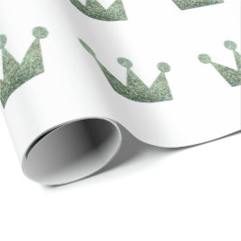Kronprins Prinsessor Prins Mintgrön Vit Presentpapper