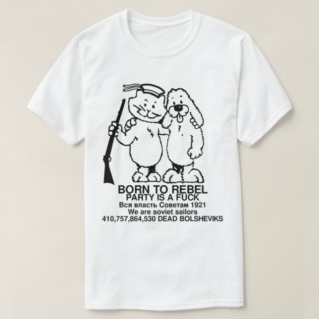 Kronstadt Rebeljon - Född i Rebel T Shirt (Design framsida)