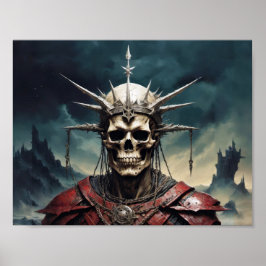 Krönt skalle spöke av döda poster