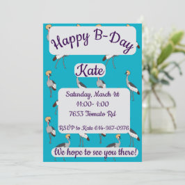 Krontranar Grattis på födelsedagen Inbjudningar