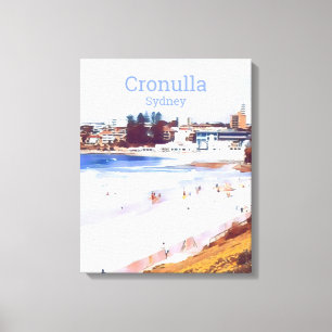 Kronulla-strandunderurb i Sydney-resekontoret Canvastryck