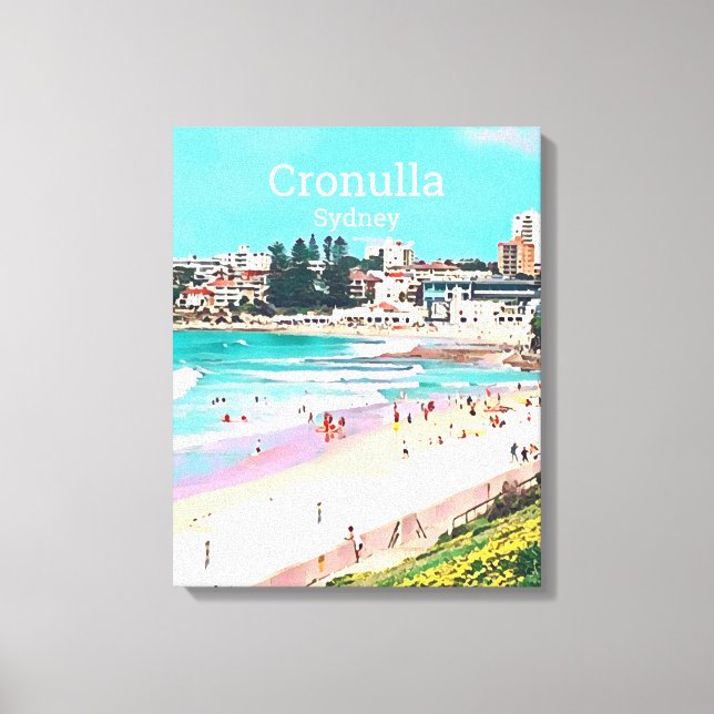 Kronulla-strandunderurb i Sydney-resekontoret Canvastryck (Framsida)