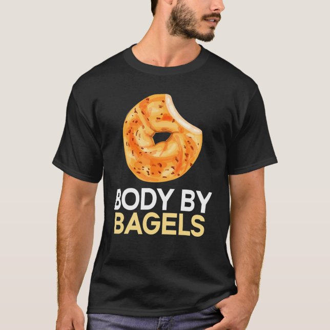 Kropp av Bagels Foodie Bread Bakery Food Jewl 1 T Shirt (Framsida)