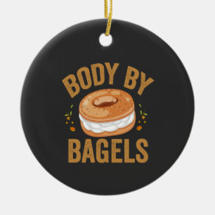 Kropp av Bagels Funny judisk Hanukkah Donut Gift Julgransprydnad Keramik