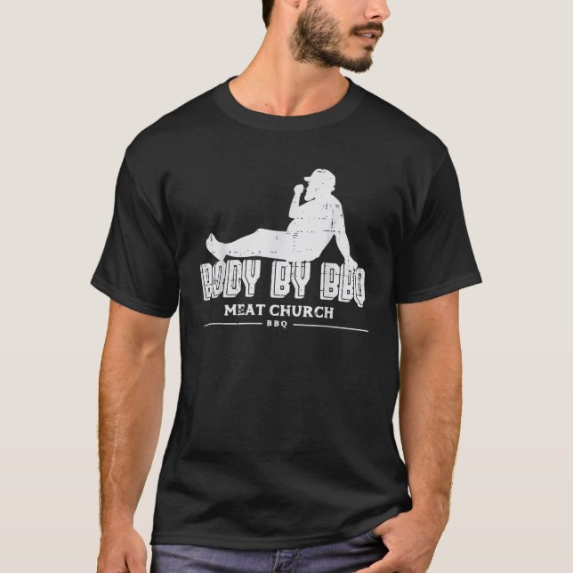 Kropp av Bbq Funny Barbecue Grill Kött Älskare Man T Shirt (Framsida)