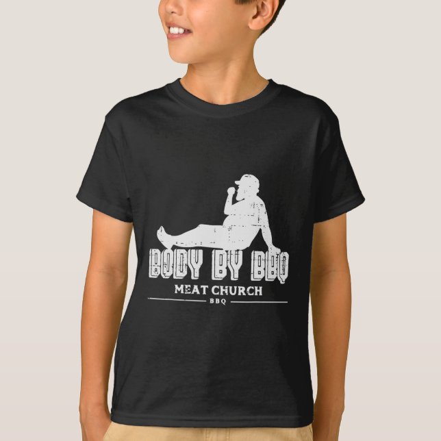 Kropp av Bbq Funny Byrbecue Grill Kött Älskare Man T Shirt (Framsida)