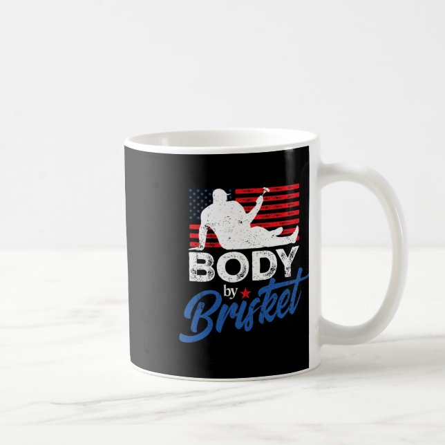 Kropp av Brisket Bbq Funny Bod Kaffemugg (Höger)